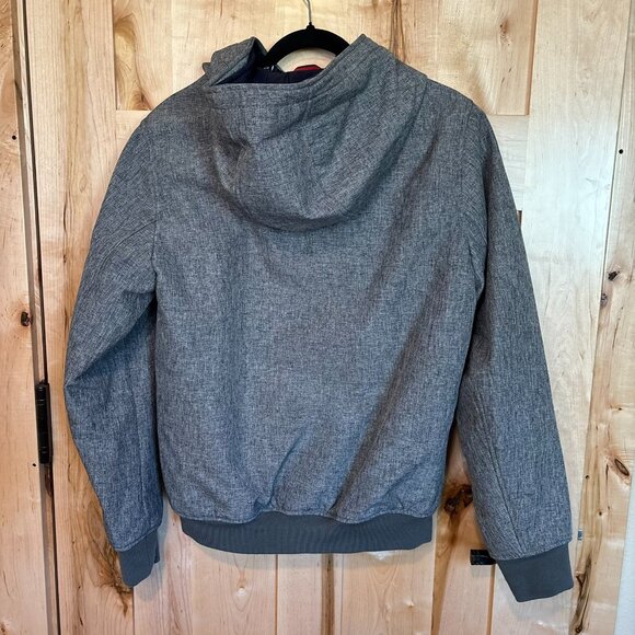 Tommy Hilfiger Hooded Jacket Light Gray XS 3 Layer Water Wind Resistant - Picture 2 of 12